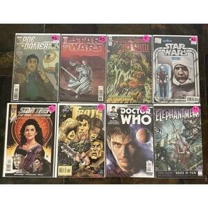 Comic Book Lot - Star Wars , Star Trek , Ibots , Doctor Who, Elephantmen!